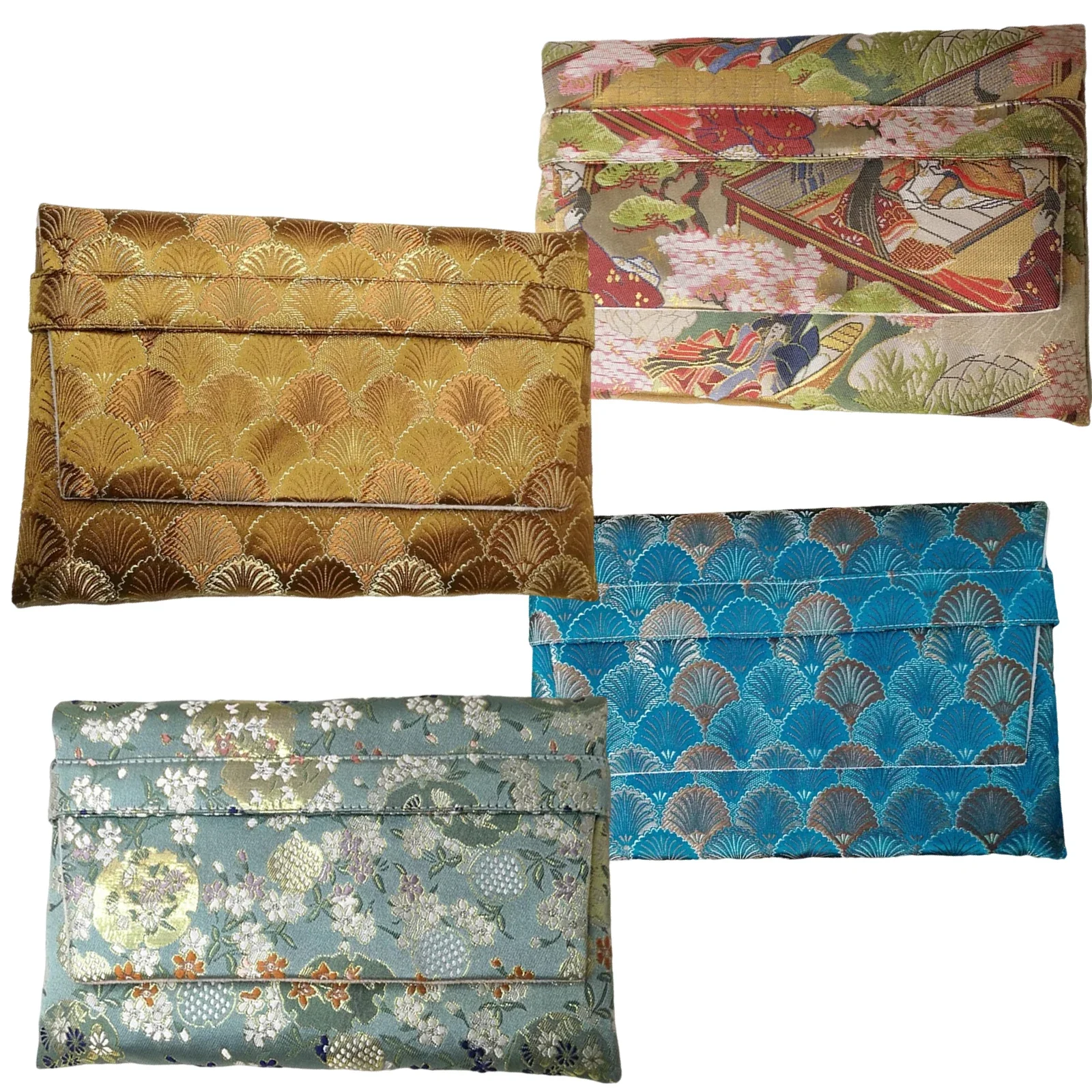 New Handmade Fountain Pen Bag Brocade Pen Bag Exquisite with Ten Pocket Storage Bag