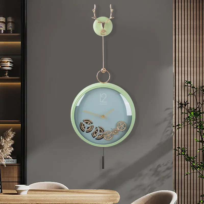 Modern Simple Wall Clock for Living Room Home Decor Fashionable Digital Hanging Clock 2023 New Arrival Atmosphere Timepiece