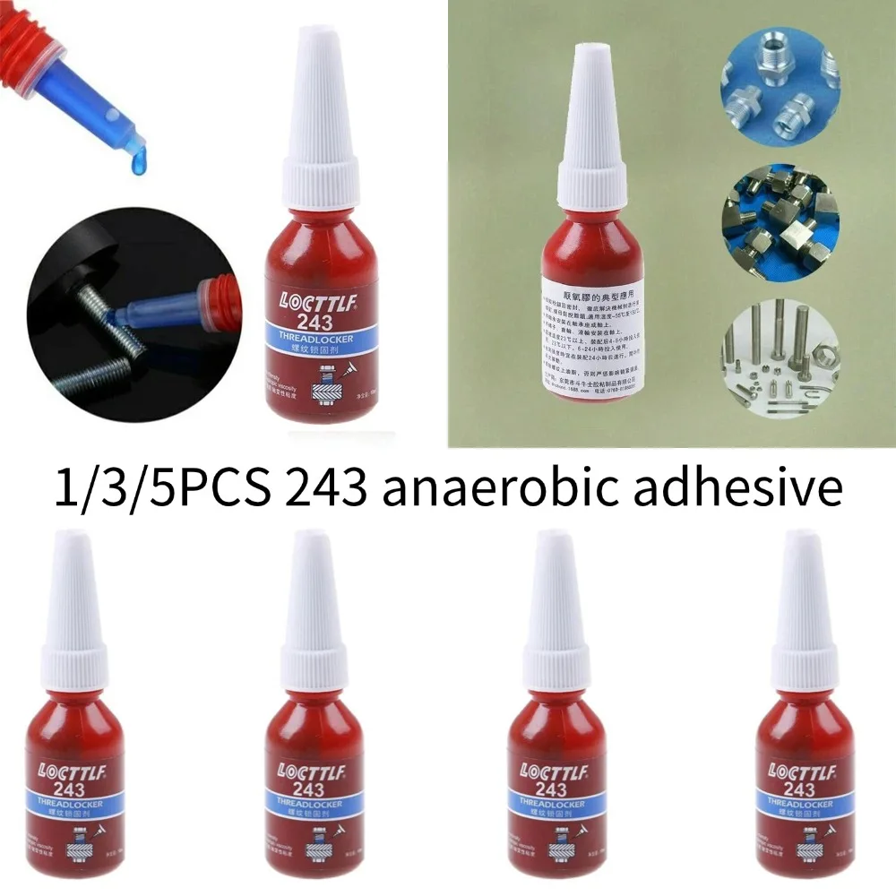 1/3/5PCS Threadlocker Anaerobic Glues Anti Loose Screw Glues Fastening Sealant Quickly Cured 10ml Blue Thread Locking Agent 2026