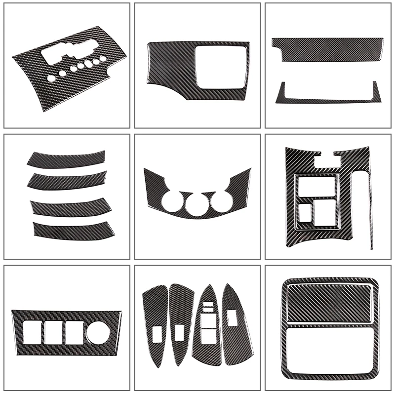 

For Toyota RAV4 2006-12 Soft Carbon Fiber Interior Car Central Console Panel Cover Window Lift Switch Dashboard Trim Accessories