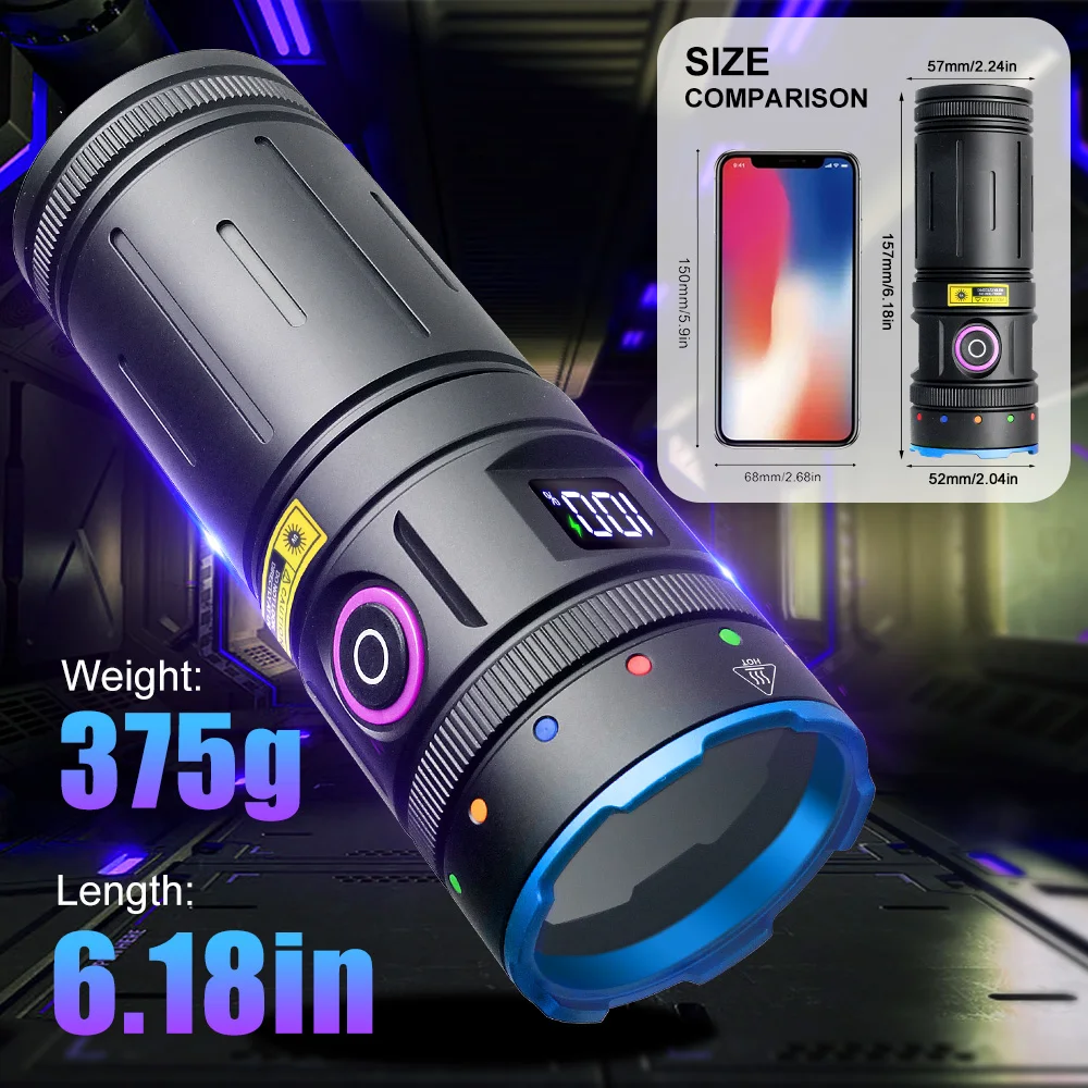 15x LED 365nm High Power UV Flashlight Blacklight Cat Dog Urine Stain Tinea Ore Money Scorpion Marker Rechargeable UV Torch lamp