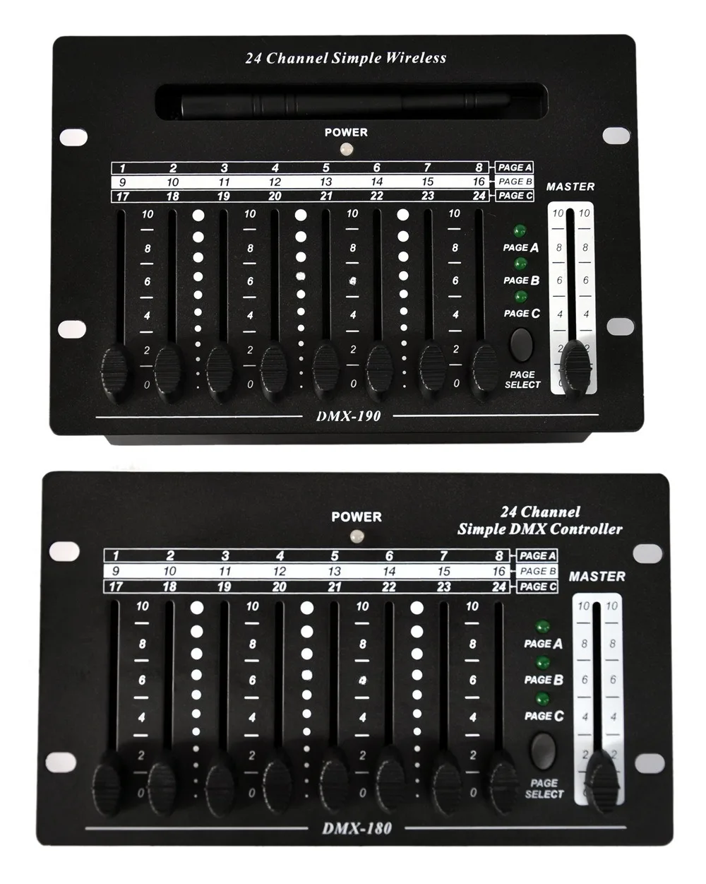 LED Light 24-Channel Mini Controller with Built-in Lithium Battery and 2.4G Wireless Receiver Remote Console