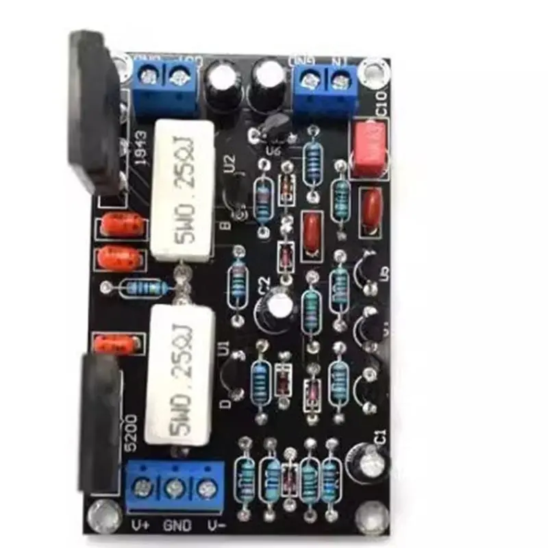 JABS-듀얼 DC35V 100W 2SC5200+ 2SA1943 HIFI 모노 채널 오디오 앰프 보드 스피커 출력 홈 시어터 DIY 프로젝트용