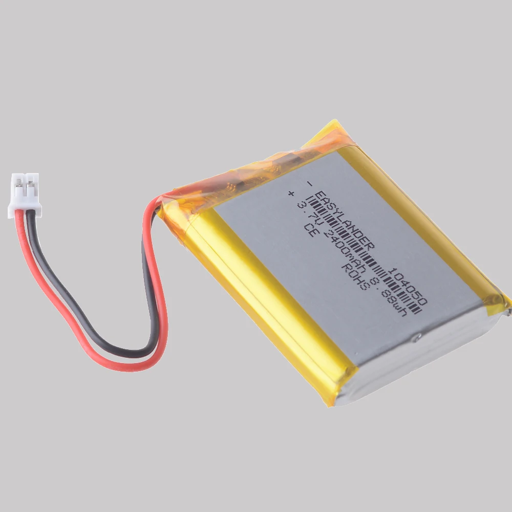 JST2.0mm 2Pin 3.7V 2000mAh 804050 Rechargeable Lithium Li-ion Polymer Battery 304050 404050 504050 604050 704050 904050 104050