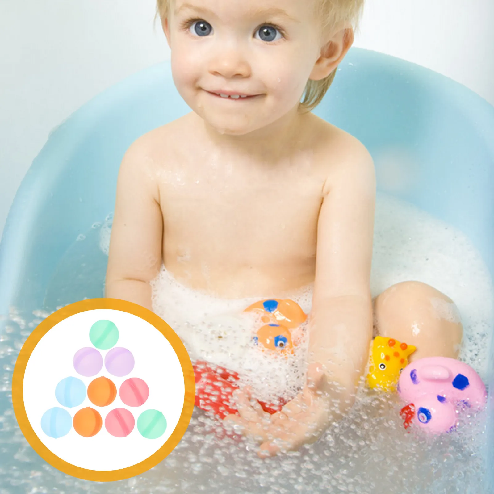 10 Pcs Balloons Rapid-filling Self-sealing Water Resuable Reuseable Colorful Quick Silicone