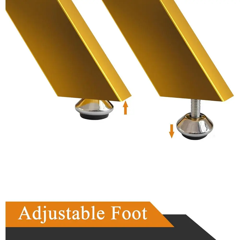 Set Meja Kaca Modern 3 Bagian: Meja Kopi Kecil dengan 2 Meja Samping Emas