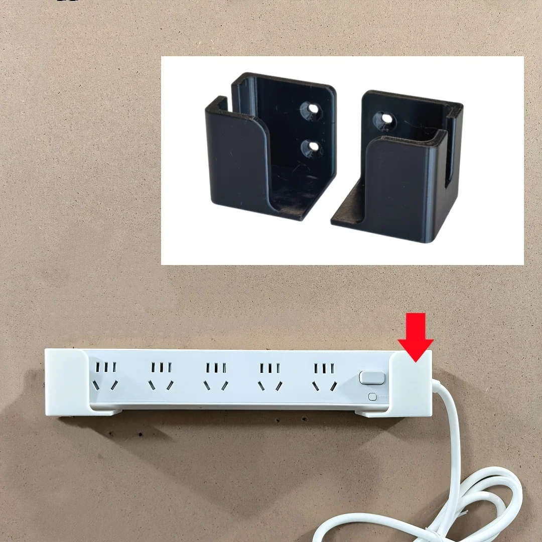 1pair /4 Pairs Plastic Wall Mounted Storage Rack 3D Printed for Garage Organizer Power Strip Box Router Holder