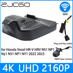 ZJCGO Dash Cam 4K UHD 2160P Car Video Recorder DVR Night Vision for Honda Vezel HR-V HRV NS1 NP1 Ny1 NS1 NP1 NY1 2022 2023