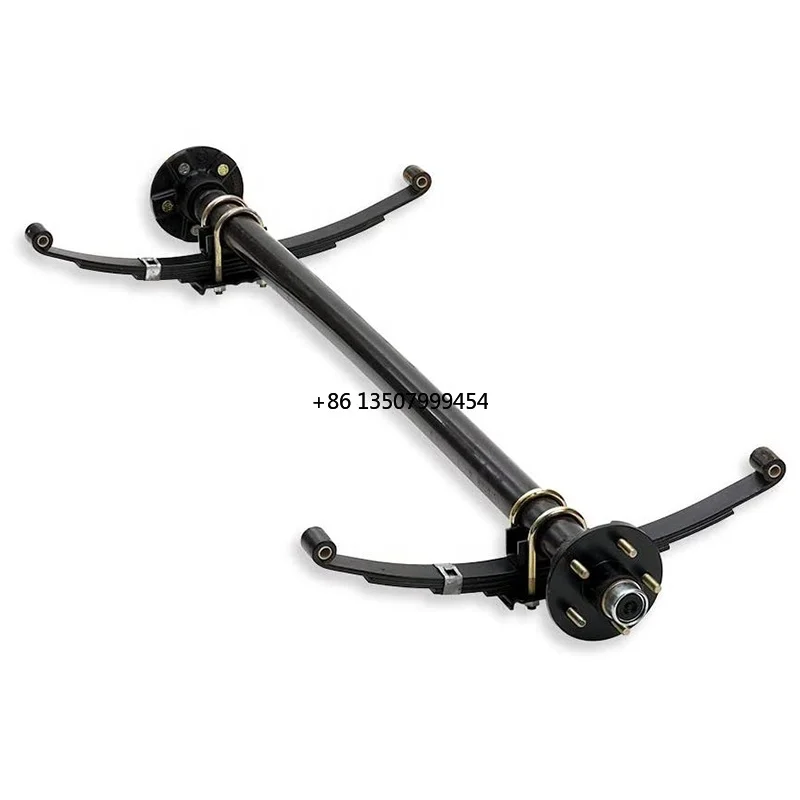 

3500 LBS 5 Bolt Cast Iron Round Solid Non Braked Hub Axle for Box Trailer