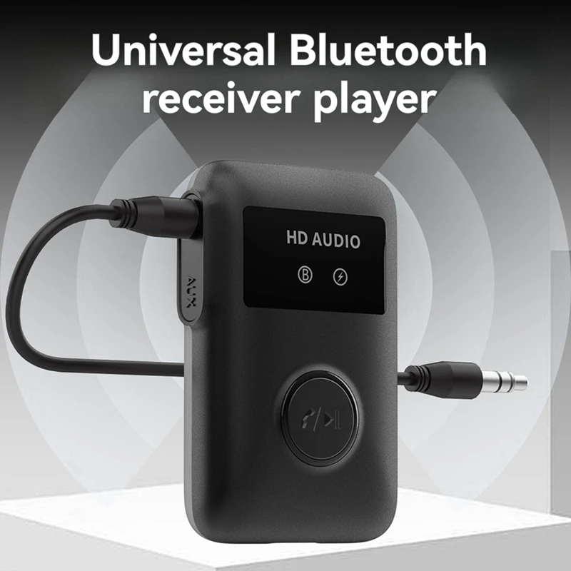 Adaptador receptor de Audio inalámbrico Compatible con Bluetooth BT5.3, con conector AUX de 3,5 Mm, adaptador inalámbrico de música estéreo