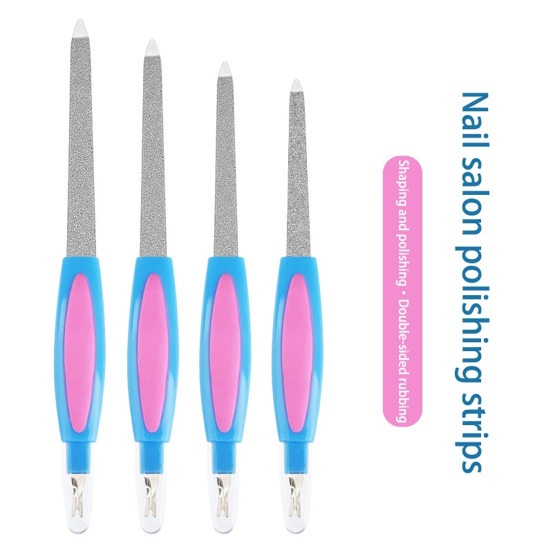 2 in1 rimozione della pelle morta lima per unghie Nail Art forcella rimozione della cuticola pinza Pusher Trimmer metallo Pedicure unghie cura strumenti per unghie