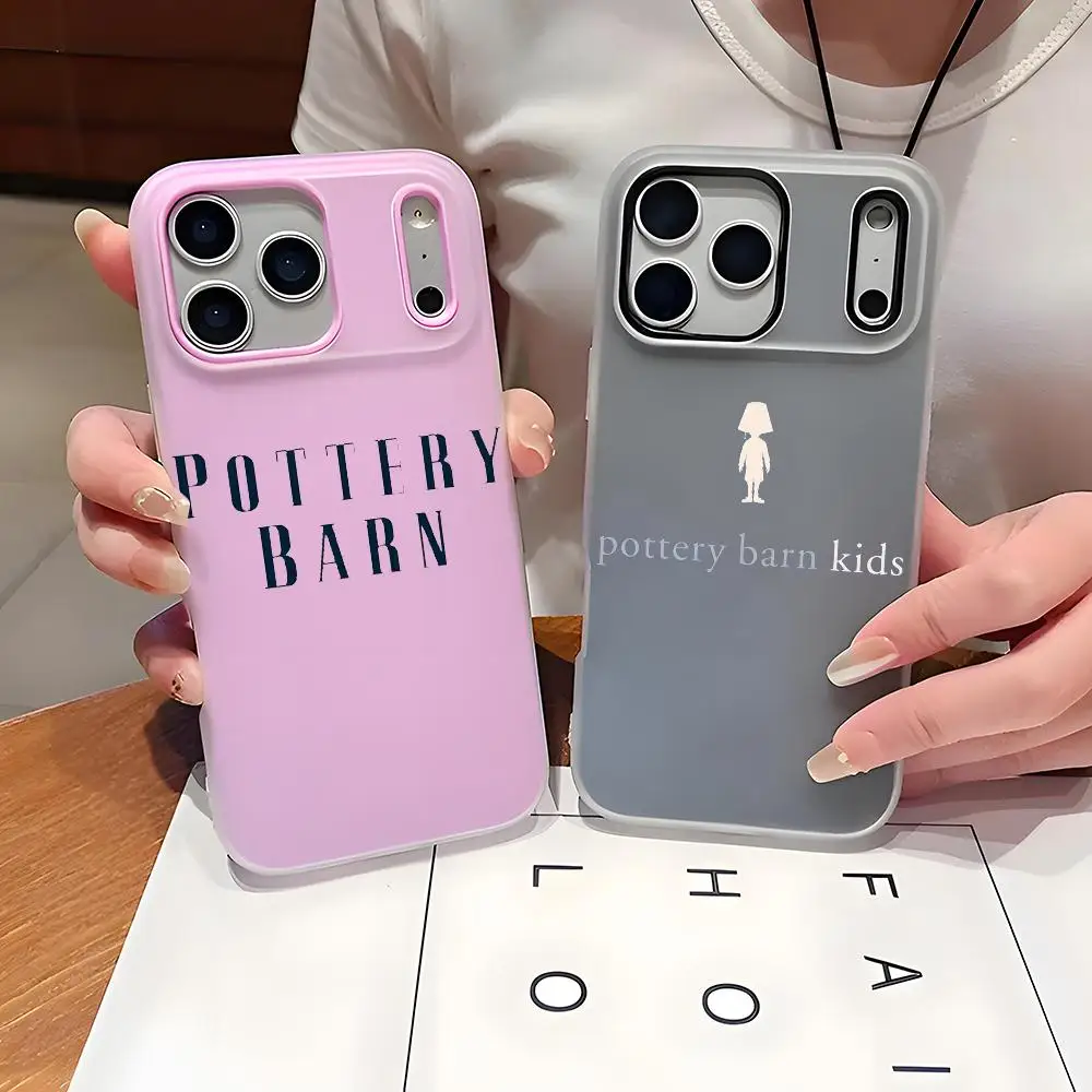 Pottery Barn Phone Case Slim Clear Jelly Case For Phone 17-12, Soft TPU Shockproof Anti-Yellowing Cover