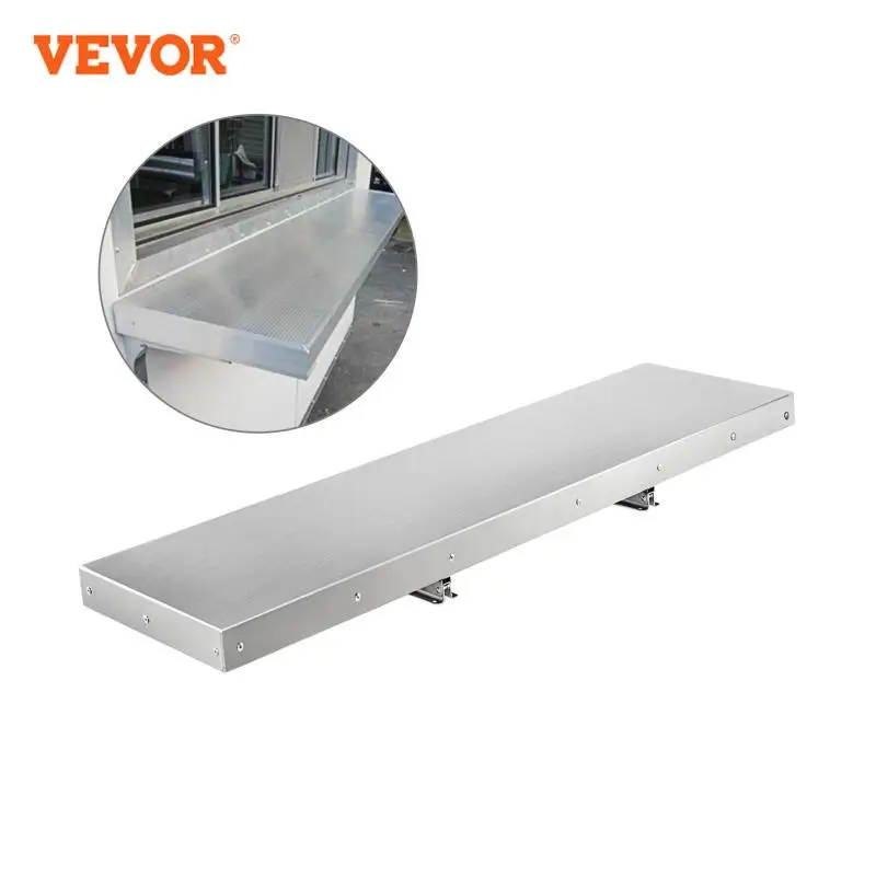 VEVOR Multi-size Concession Stand Shelf for Window Food Folding Truck Aluminum Alloy Plate Kitchen Bathroom Dining Carts Home