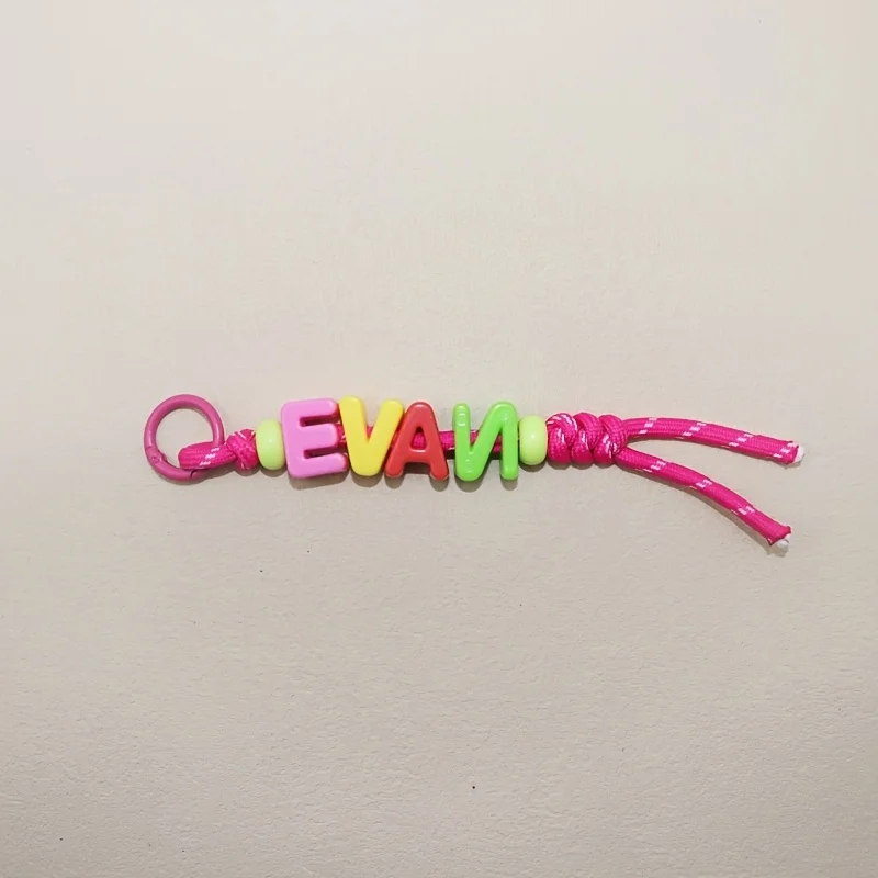 Custom Acrylic Colored Letter Keychain, Personalized Charm