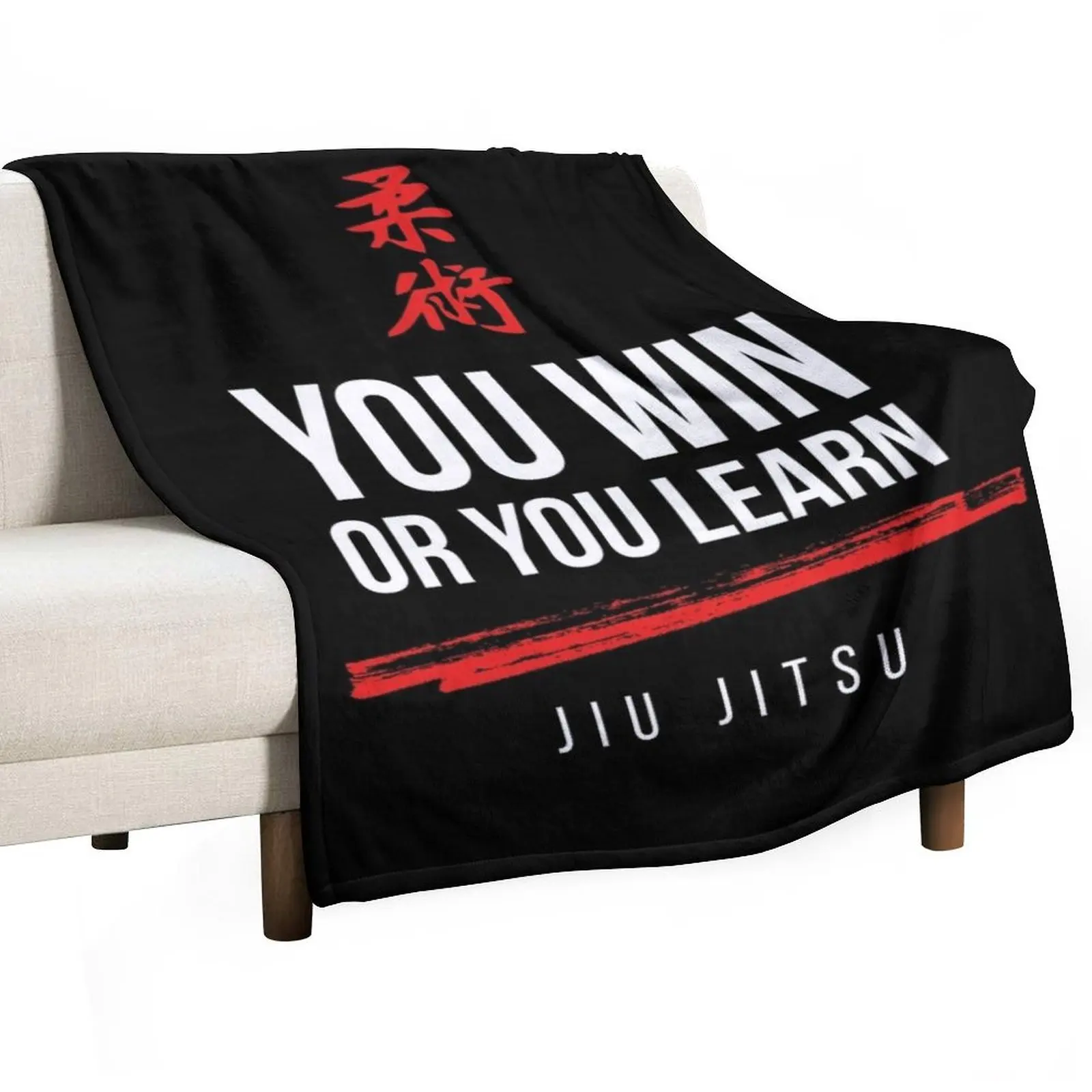 You Win or You Learn Jiu Jitsu Throw Blanket Vintage Cute Plaid Shaggy Blankets