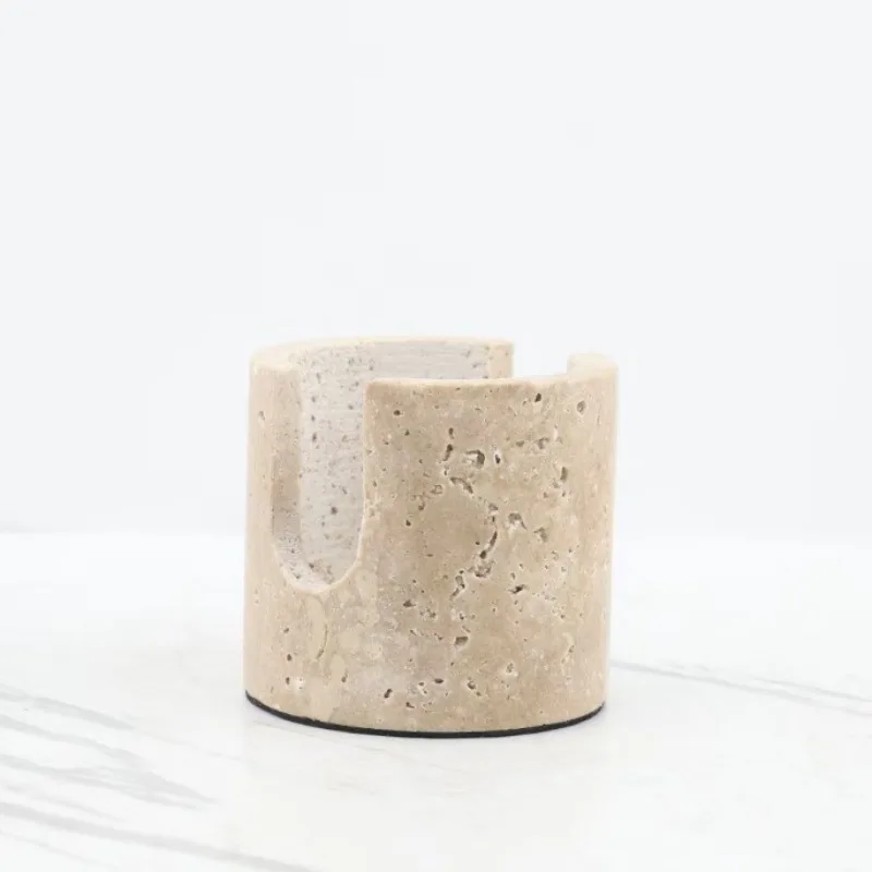 Natural Marble Travertine Sponge Holder Kitchen Counter Drying Rack Sink Caddy Organizer Beige