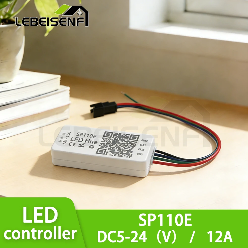 SP110E Smart Bluetooth LED Strip Controller RGBIC WS2811/2812B Mobile Phone Control Home Security Lighting System