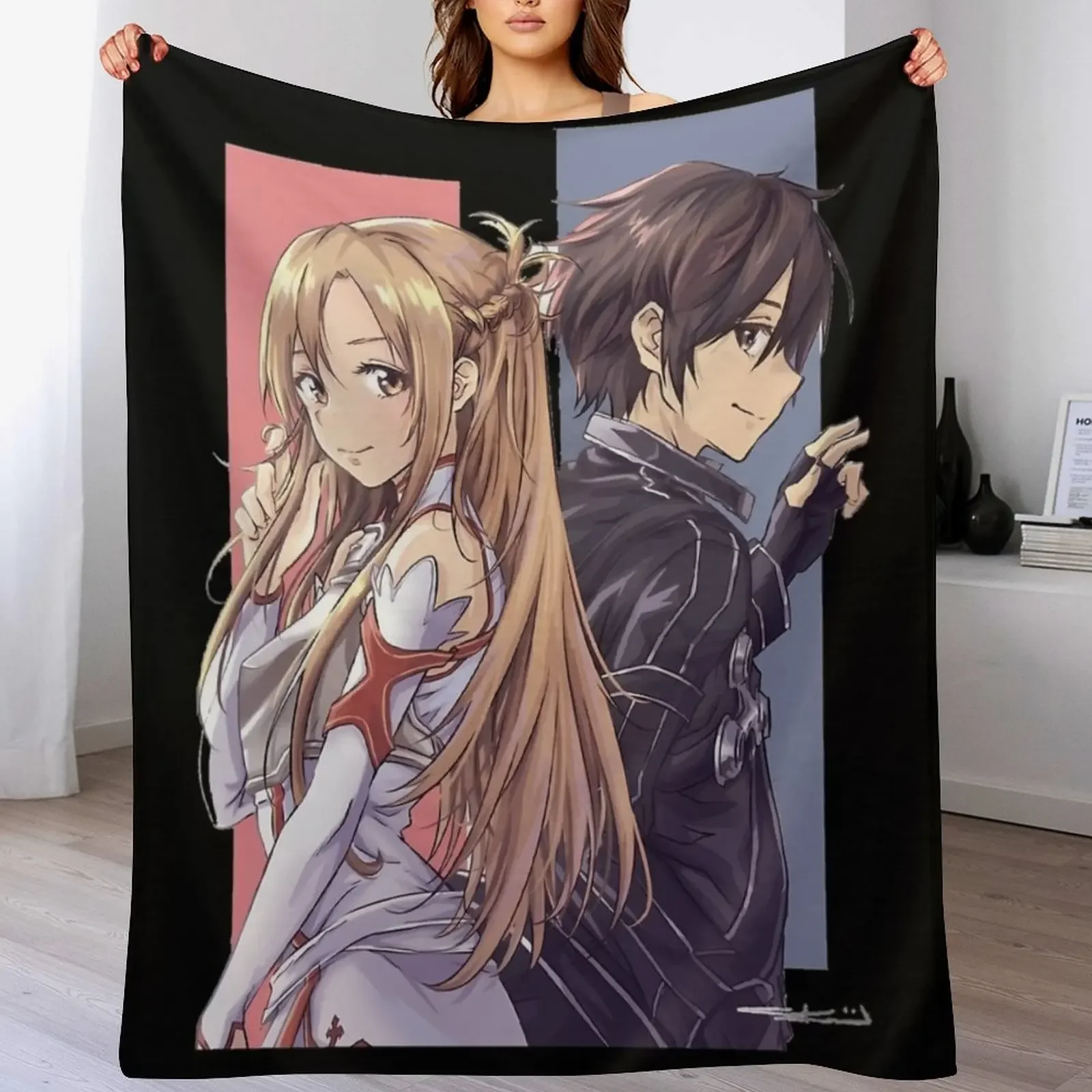 

Asuna Throw Blanket Elegant Warm Throw Blanket for Hotel Home