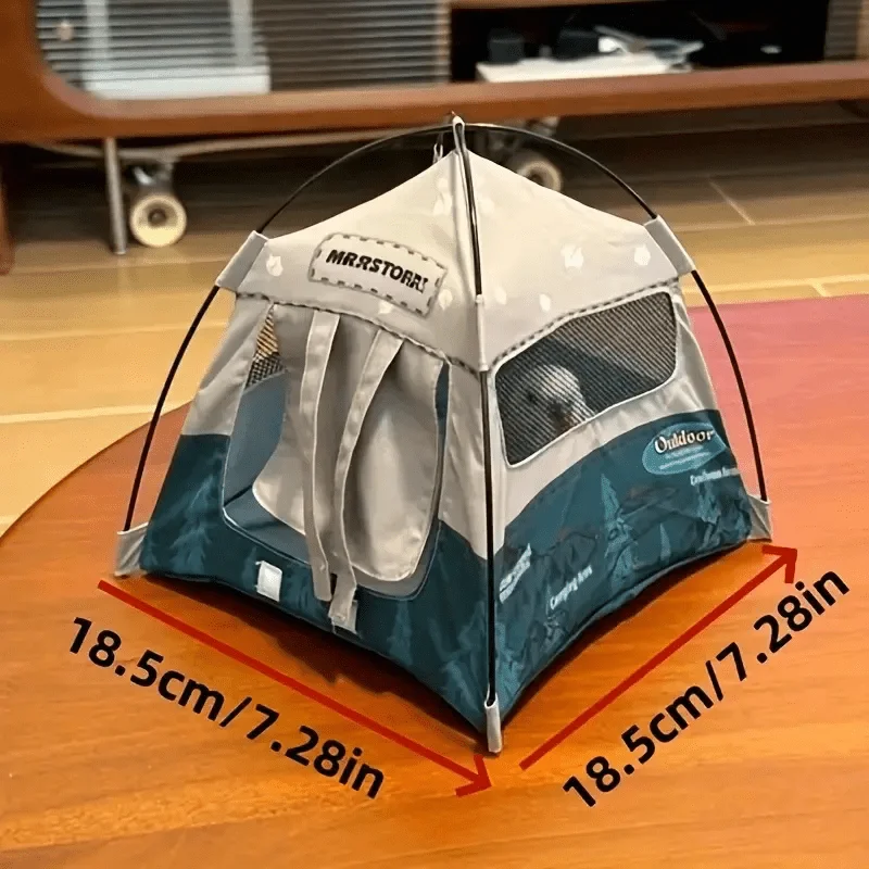 مجموعة لعب خيمة تخييم مصغرة لبيت الدمى، مثالية للعرض في بيوت الدمى، دعائم زخرفية رائعة لعيد الميلاد والهالوين #4