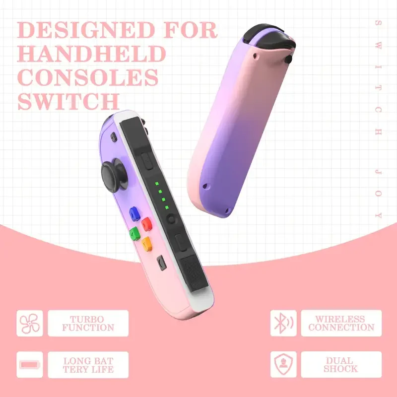 وحدة تحكم Joycon اللاسلكية للتحكم في التبديل مع عصا التحكم ذات الاهتزاز المزدوج ولوحة ألعاب لوحدات تحكم ألعاب الفيديو
