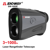 SNDWAY Golf Laser Rangefinder Hunting Rechargeable 1000m Slope Adjusted Flag-Lock Vibration Laser Distance Meter SW-1000E