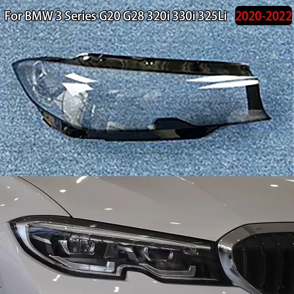 For BMW 3 Series G20 G28 320i 330i 325Li 2020-2022 Headlight Lens Cover Transparent Lampshade Headlamp Shell Plexiglass