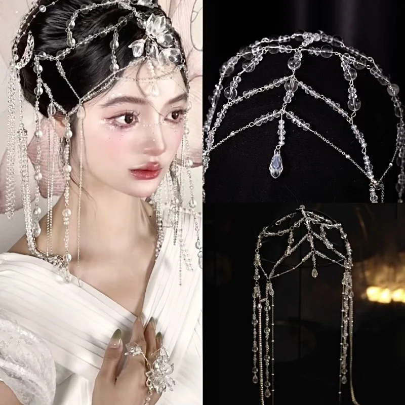 1 Stück koreanischer Stil Braut Kristall süßes Hochzeitskleid Krone Kopfschmuck