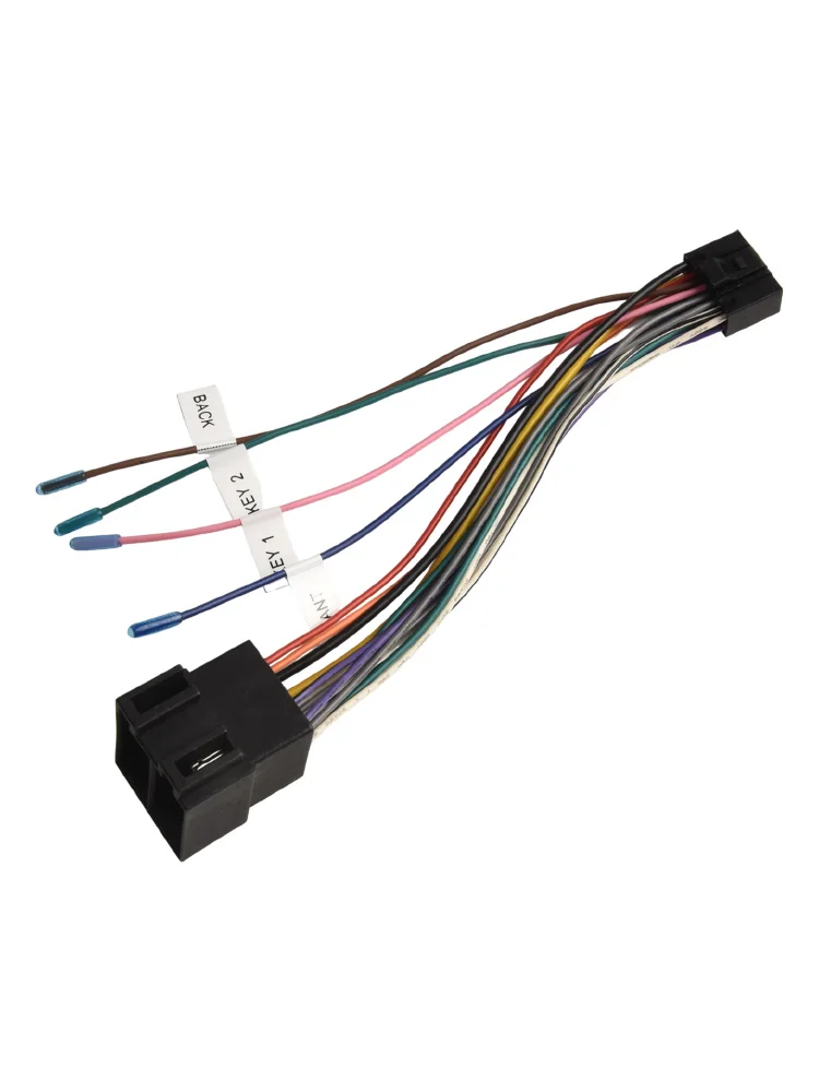 Car Audio 16P To ISO Adapter Easy Installation 16 Pin Male To ISO Female Car Assessory High-Quality Copper Wire