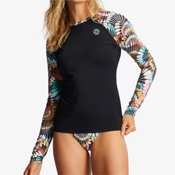 Neue Damen Rash guard Langarm Surf hemden Damen Lycra Stoff Surf sexy Sweatshirt UV-Schutz Right track Bade bekleidung