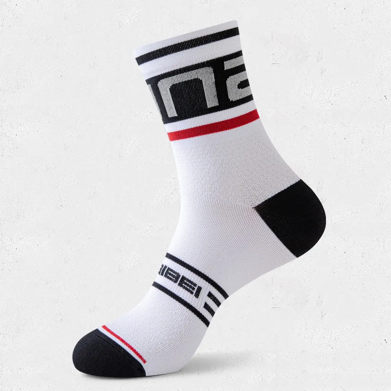 Men Cycling Socks Middle Tube Compression Outdoor Sports Marathon Running Bike Riding Fitness Socks for Women 34-44