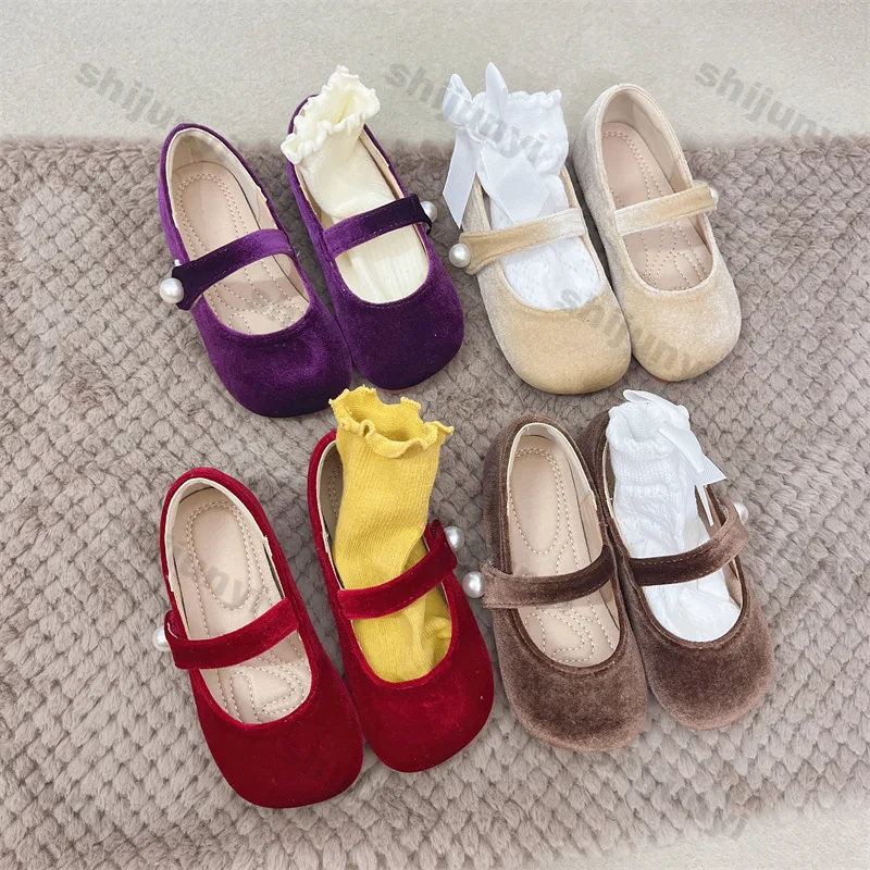 

Children Casual Shoes 2025 Autumn Fashion Vintage Outdoor Non Slip Girls Princess Shoes Lightweight Comfortable Soft Sole Flats