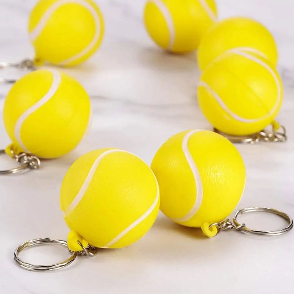 PU Leather Basketball Ball Keychains Baseball Football Simulation Soccer Keychain Creative Golf Football Pendant Wedding Present