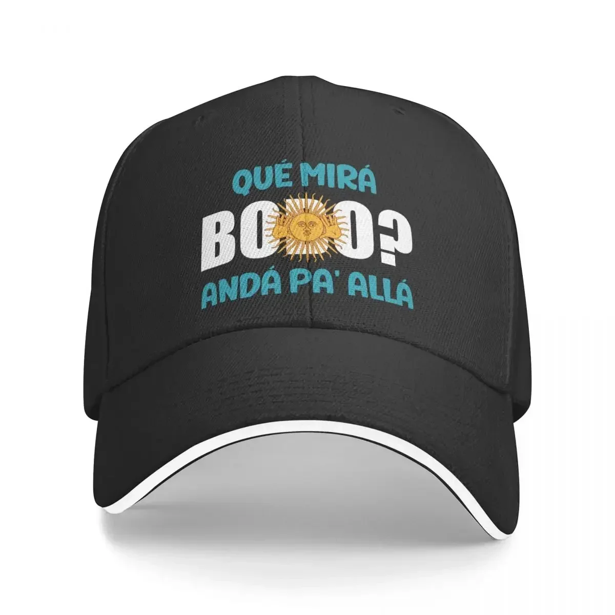 Que Miras Bobo Gorras de béisbol Retro Messi Argentina Sandwich Cap Hombres Mujeres Sombreros ajustables al aire libre