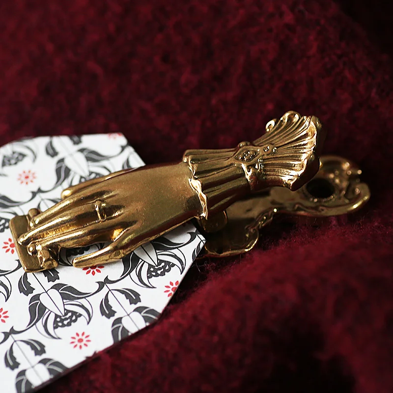 1Pcs Vintage Lady Hand Shapeed Brass Alloy Bookmark Clip Antique Junk Journal Decorative Clips Scrapbooking Stationery Supplies