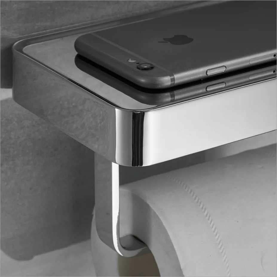 Modern simplicity, mobile phone tissue holder, bathroom roll holder, mobile phone roll holder, shelf
