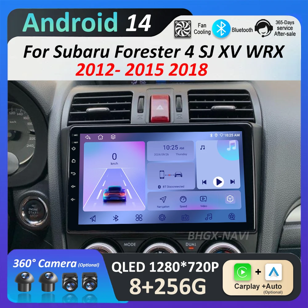 for Subaru Forester 4 SJ XV WRX 2012 - 2015 2018 Car Video Multimedia Player GPS Navigation WiFi Android System 4G Touch Screen