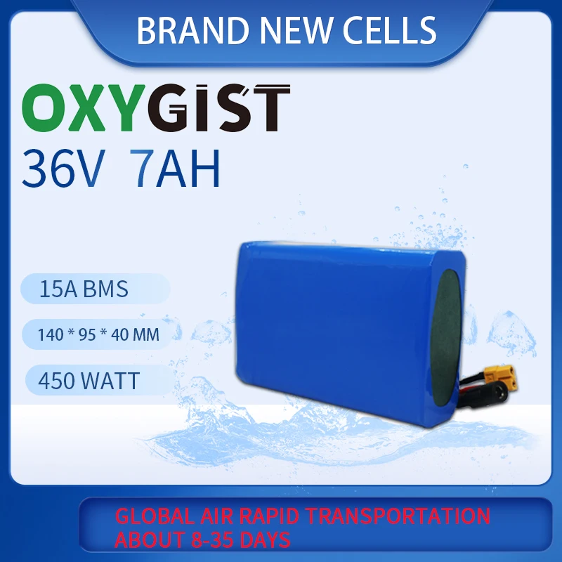 OXYGIST 36V 3.6Ah-7Ah 10S2P 450 watts 18650 li-ion batterie 15A BMS 36V scooter électrique monocycle ebike m365 pro étendre la portée