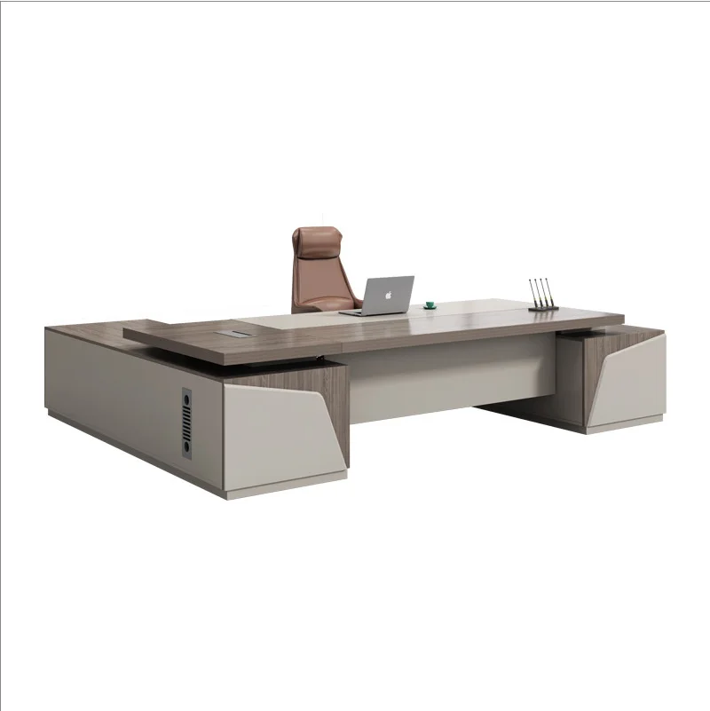 

Письменный стол Boss President Desk Manager Стойка супервизора Офисный стул Комбинация Простой современный офисный одиночный