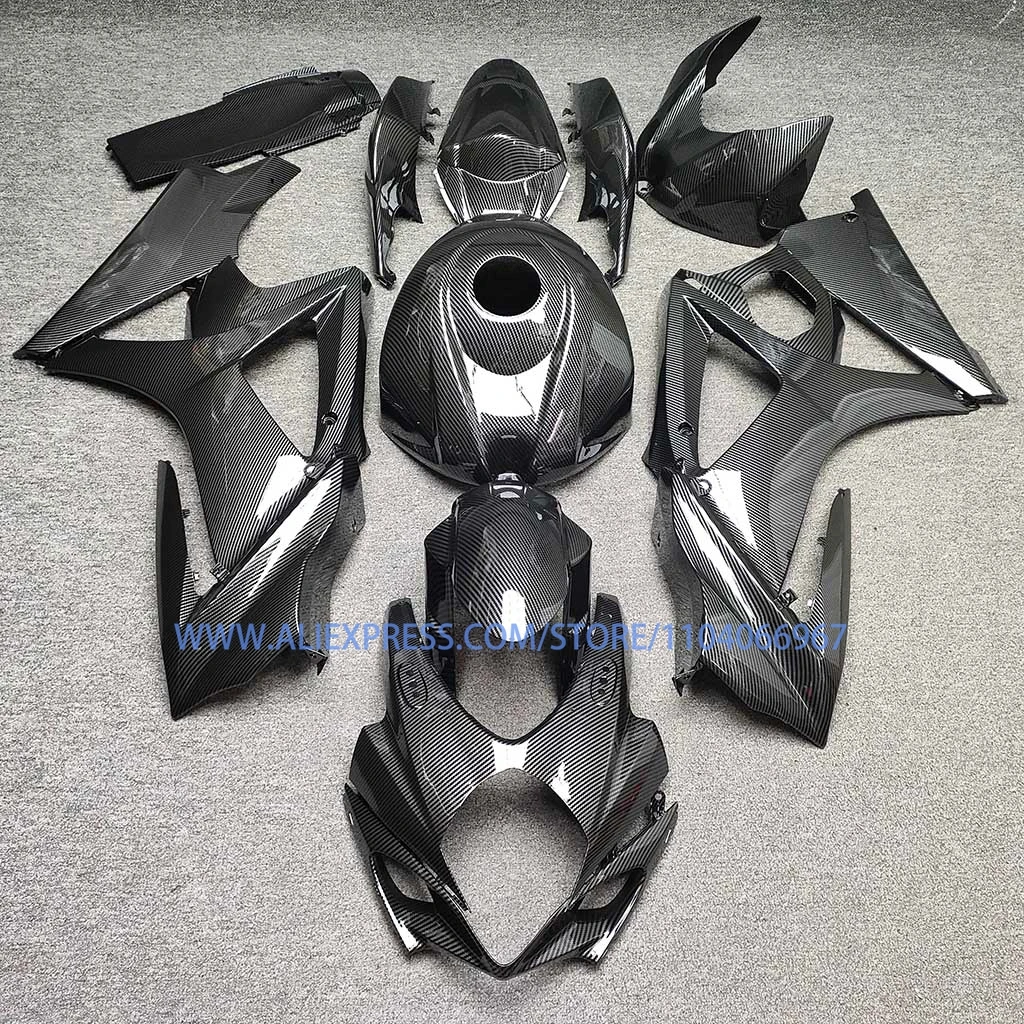 For GSXR1000 2007 2008 Carbon Fibre Injection Fairing Kit GSXR 1000 07 08 Motorcycle ABS Plastic Cover Fairings Body Set
