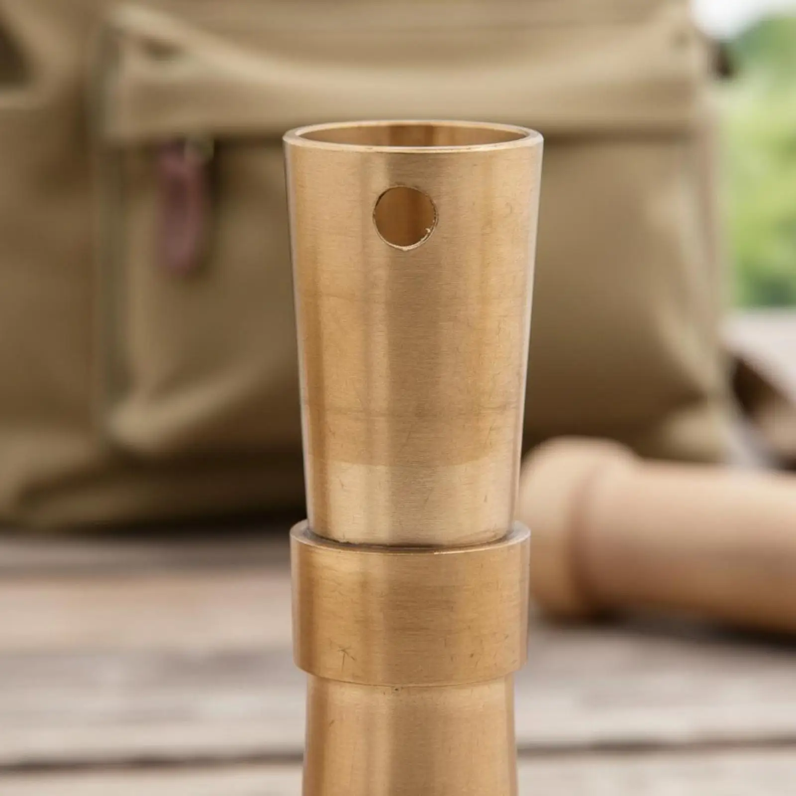 Brass Sound Whistle Shiny Finish Compact Animal Call Device Lightweight Emergency Signal for Field Work