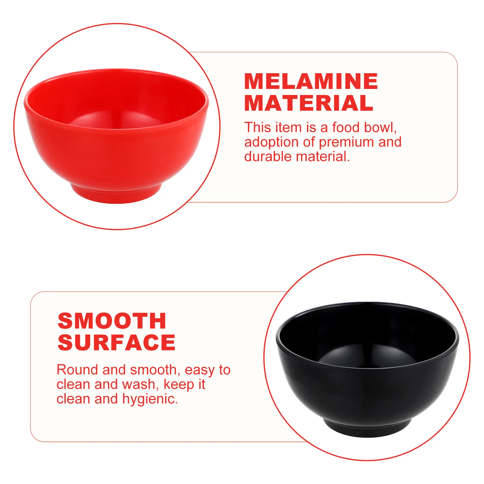 

4pcs Melamine Small Bowls Round Smooth For Home Hotel Restaurant Multi-Function Salad Rice Noodle Food Serving Bowl Kitchen