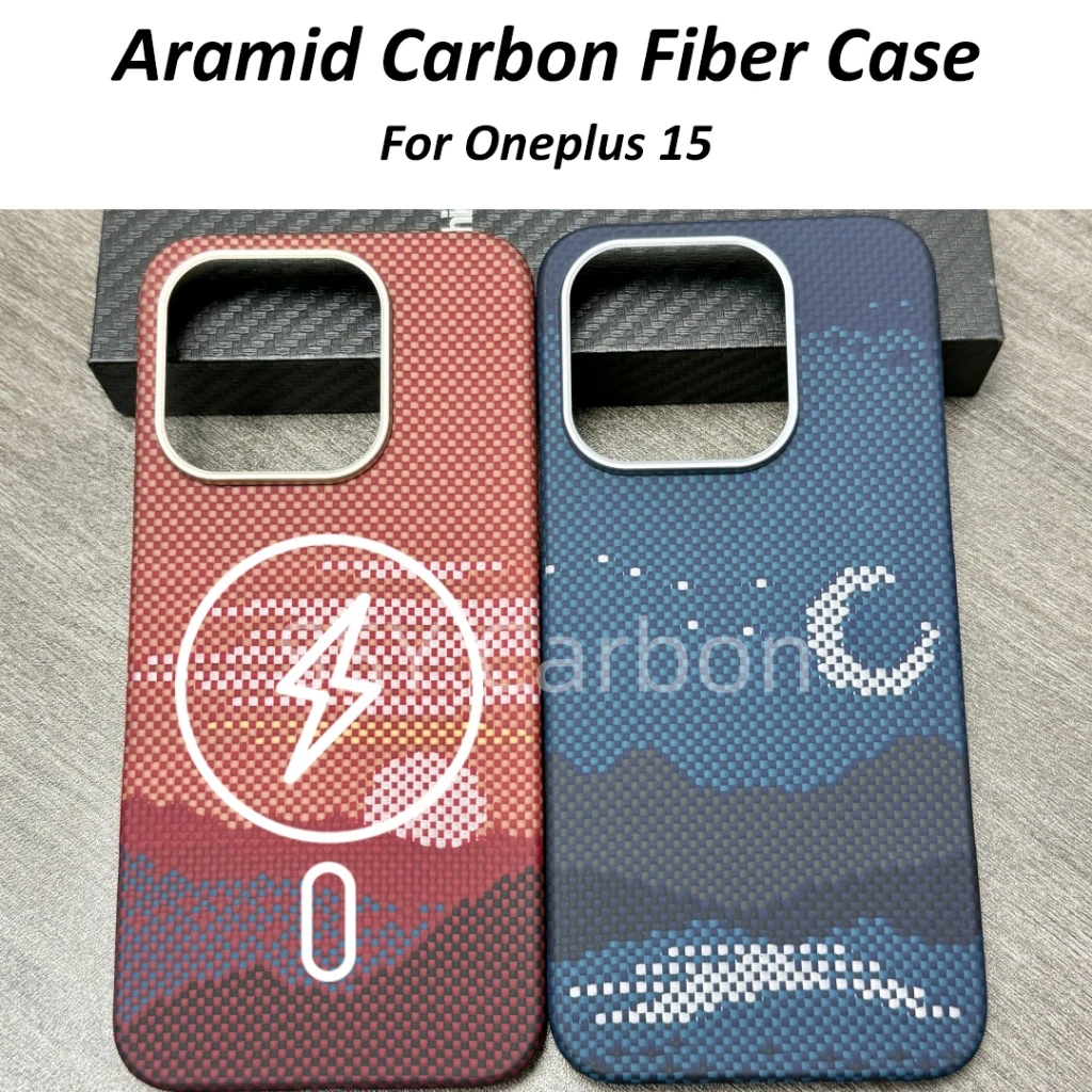 For OnePlus 15 Case For MagSafe Magnetic Kevlar Textured Carbon Fiber Skin-friendly Cover For Oneplus15 Wireless Charging Funda