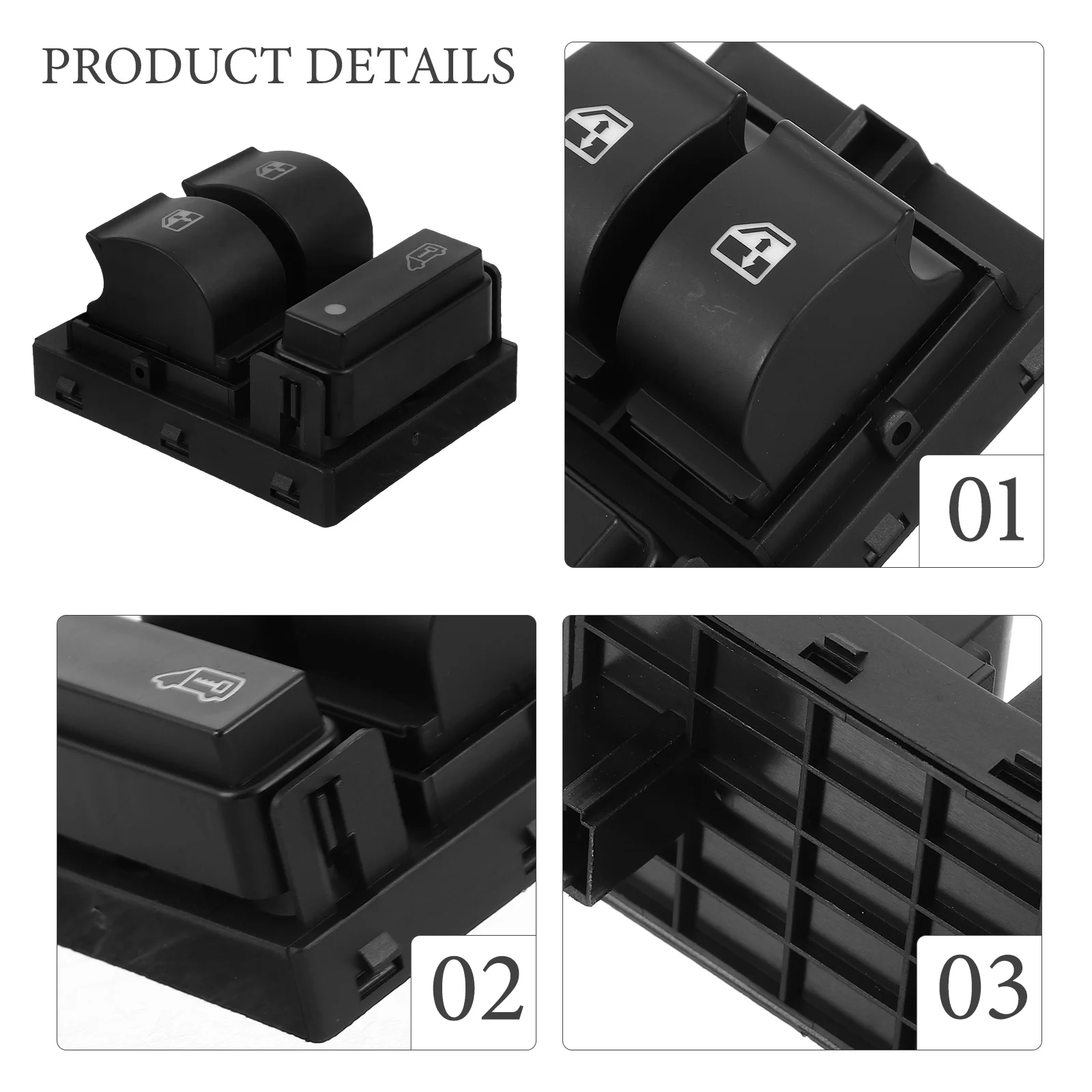 

8 Pin Power Window Passenger Side Switch Replacement Control Button Car Window Lift Rocker Automotive Parts Car Accessory