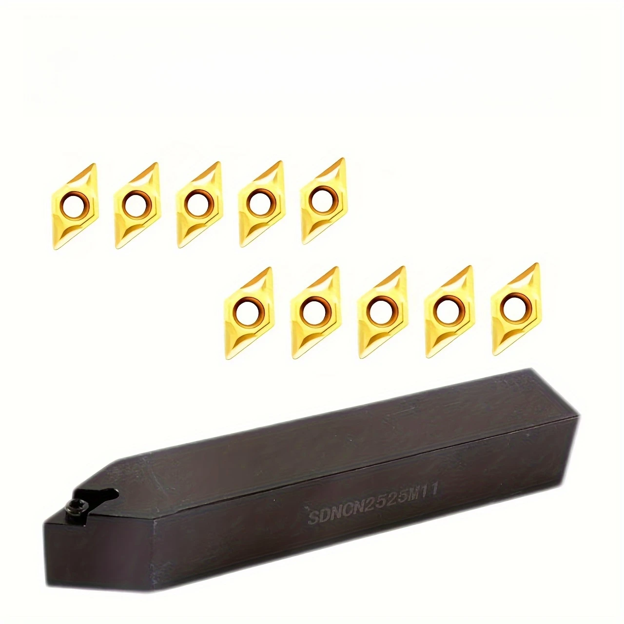 10pcs DCMT11T304 Carbide Inserts - Precision CNC Turning Tools for Steel & Stainless
