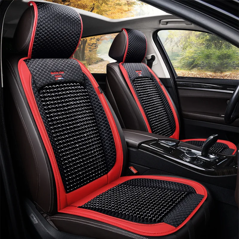 Cool Breathable Heat-dissipating Wooden Bead Car Seat Covers Universal Car Seat Covers Non-slip SUV Car Seat Cushion Protection