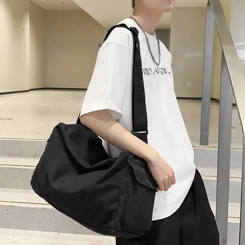 

Large Size Canvas Crossbody Bag Casual Travel Purse Bag for Women Men 20CA