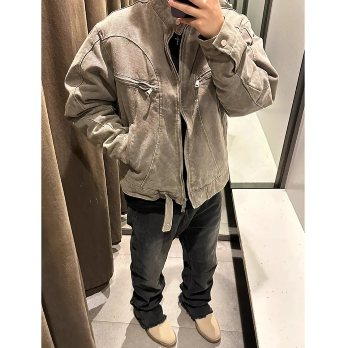 

i ort Harington Jaet Мужская весенне-осенняя одежда Cleanfit American High Street Youthful Haome Спецодежда Jaet Casual Sle