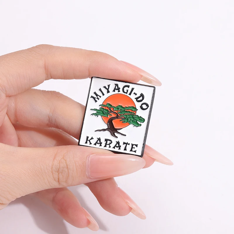 Miyagi-Do Karate Enamel Pins Custom Martial Arts Fan Brooches Lapel Badges Cartoon Jewelry Gift for Kids Friends