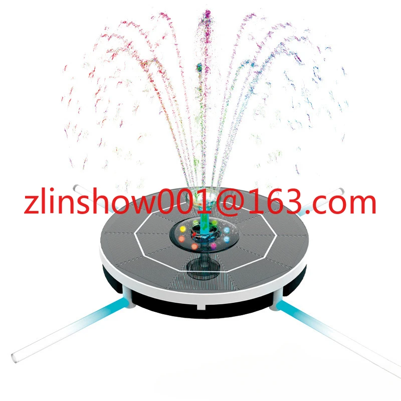 New Solar Fountain Support Rod Full Light Solar Water Pump Landscape Bird Bath Floating Fountain