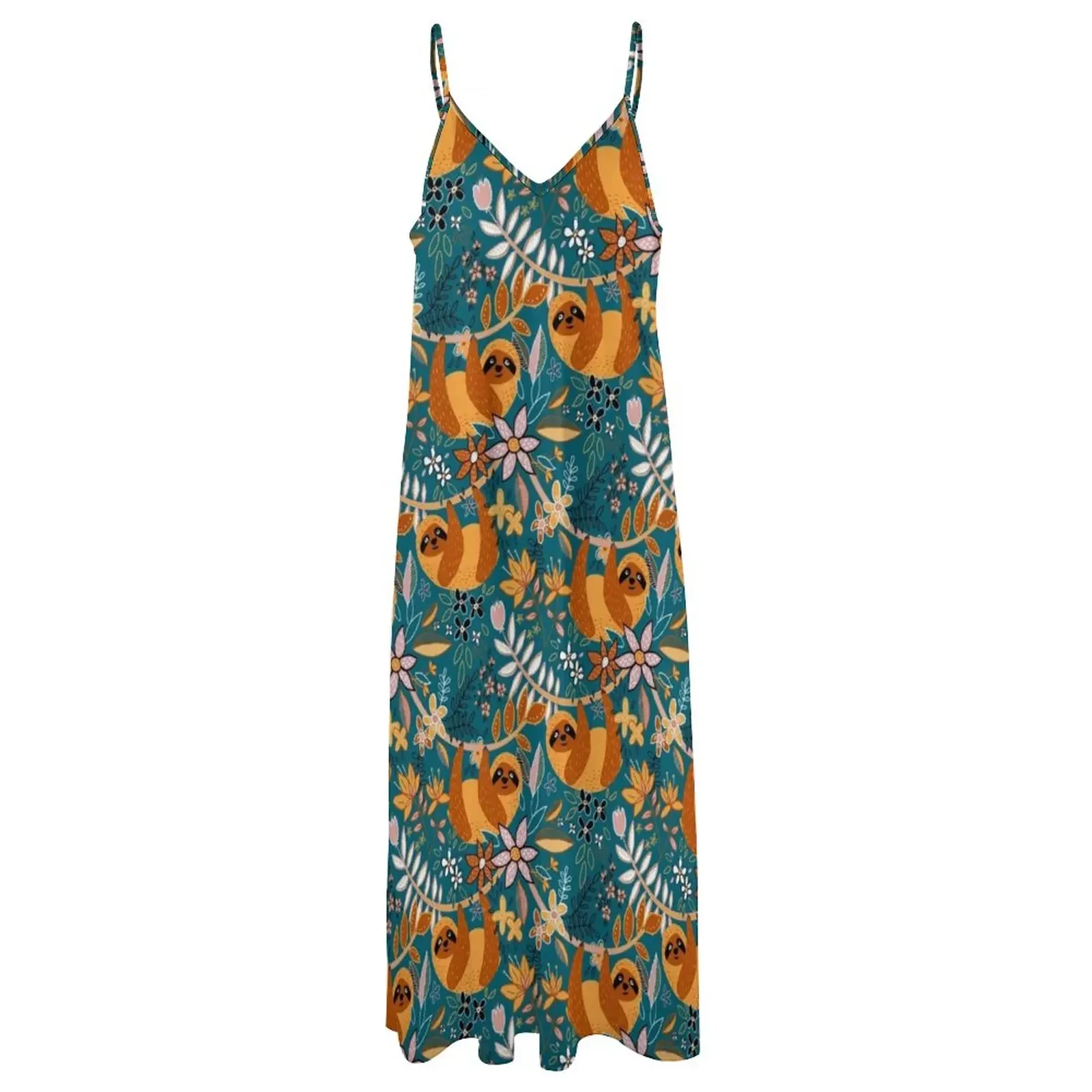 Feliz boho preguiça floral sem mangas vestido verão 2025 vestidos de cerimônia feminina vestidos de dança vestidos longos com véu